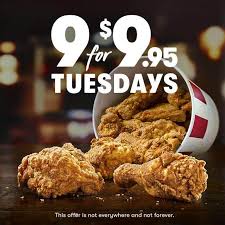 Deal Kfc 9 Pieces For 9 95 Tuesday With Kfc App 4 June 2019 Frugal Feeds
