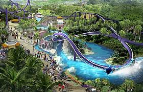 Seaworld Orlando Building Manta Ray Themed Flying Roller Coaster