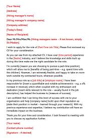 I am a third year student at the. Part Time Job Cover Letter 12 Sample Letters Examples