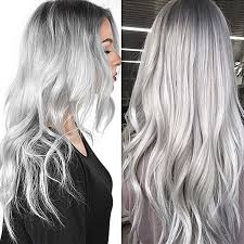 We've got all the info you need and all the celebrity inspiration on how to grow out your hair gracefully. Gray Synthetic Wig Dark Roots Long Natural Straight Silver Grey Hair Wigs For Women Heat Resistant Fiber Cosplay Wig Wish