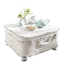 Amazon De Beistelltisch Koffer Design Shabby Chic Metall Weiss Kommode Shabby Chic Alte Koffer Chic Wohnzimmer