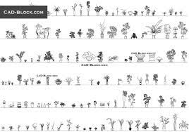 The best and unique models of tropical plants and trees of the coniferous and deciduous kingdoms. Houseplants Cad Blocks Free Download