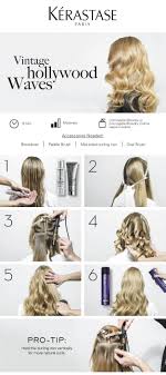 Starting from the back, take a small section of hair and place the ends at the base of your curling iron barrel and then wrap the hair up around the barrel until you reach your roots. Get The L Incroyable Look Follow Our Step By Step Hair Tutorial To Create Vintage Hollywood Waves In Just 6 S Hair Waves Vintage Hairstyles Vintage Waves Hair