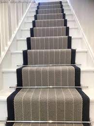 Satin nickel finish stair rod set with pineapple finials. Roger Oates Stair Runner In Dart Midnight With Premier Satin Nickel Stair Rods American Traditional Staircase London By Russdales Flooring Specialists Houzz