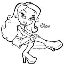 Free Printable Bratz Cloe Coloring Pages For Girls Free Online Print Out Cloe Also Known As Angel Cartoon Coloring Pages Coloring Pages For Kids Coloring Pages