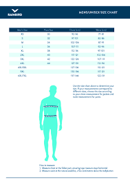 size charts rainbird workwear