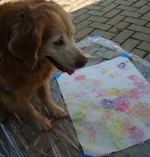 Paw Painting Golden Woofs Paw Painting Paw Art Dog Paw Print