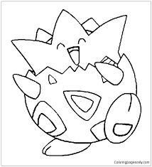 Getcolorings.com has more than 600 thousand printable coloring pages on sixteen thousand topics thousands of printable coloring pages, for kids and adults! Togepi From Pokemon Coloring Pages Cartoons Coloring Pages Coloring Pages For Kids And Adults