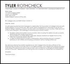 Maybe you would like to learn more about one of these? College Instructor Cover Letter Sample Cover Letter Templates Examples