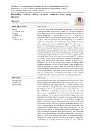 Maybe you would like to learn more about one of these? Pdf Improving Students Ability To Write Narrative Texts Using Pictures
