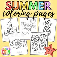 Make your world more colorful with printable coloring pages from crayola. Summer Coloring Pages Simple Easy Doodle And Letter Tracing Practice