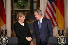 The president assured the chancellor that the united states is not monitoring and will not monitor the communications of the. President Bush Welcomes Chancellor Merkel Of Germany To The White House