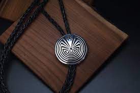 Hopi Man In The Maze Bolo Tie Man In The Maze Hopi Native American Jewelry