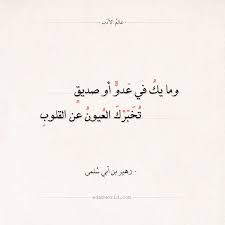 شعر زهير بن أبي سلمى متى تك في صديق أو عدو عالم الأدب calligraphy art quotes words arabic quotes