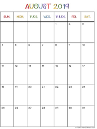 Sometimes it is handy to have a calendar for your current month on your cubical wall. 2019 2020 Portrait Vertical Monthly Calendar Printables By Teach Play Organize