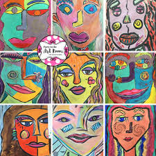 Guided Self-Portrait Art Lesson in OC Elementary School.