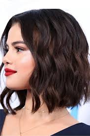 Selena Gomez Hairstyle Medium Bob Synthetic Hair Lace Front Wig Penteado Simples Cabelo Curto Penteado Cabelo Curto Cabelo