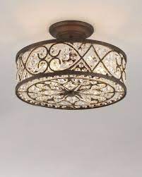 The feiss arabesque two light flush mount fixture in silver leaf patina provides abundant light to your home, while adding style and interest. Woven Crystal Semi Flush Ceiling Fixture Ceiling Fixtures Light Fixtures Ceiling Light Fixtures