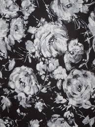 Black And White Floral Fabric By The Yard Black Gray And White Floral Print Pure Cotton Fabric From Dear Stella One Yard Floral Prints Pure Products Grey And White
