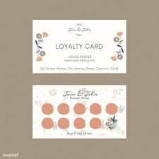 Gift, discount coupons, exchange points, loyalty card. Download Premium Vector Of Floral Loyalty Card Design Vector 1218416 Loyalty Card Design Loyalty Card Loyalty Card Template