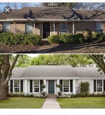 Homefront Facelift Brick Exterior House Home Exterior Makeover Painted Brick House