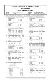 Semua siswa menganggap matematika mudah atau semua pelajaran sulit c. Download Soal Ujian Masuk Gunadarma