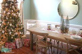 Bags made from old sheets to hold each section is a great option. Rustic Glam Christmas Tree In The Dining Room The Turquoise Home