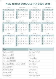 New Jersey Schools Calendar (NJ) 2025-2026 [Dates]