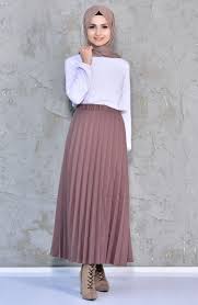 Piliseli Etek 5138 09 Koyu Vizon Kadin Kiyafetleri Moda Stilleri Elbise Modelleri