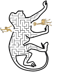 Here are 20 monkey coloring pages to print for your kids to color Sock Monkey Coloring Pages Free Help The Monkey Through The Monkey Shaped Maze To Find His Pal T Palm Tree Clip Art Mazes For Kids Printable Banner Clip Art