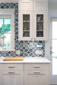 White Kitchen With Blue Gray Backsplash Tile Blue Kitchen Tiles Blue Tile Backsplash Kitchen Backsplash For White Cabinets