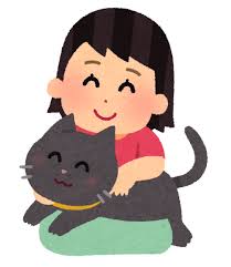 猫と女の子のイラスト（ペット） | かわいいフリー素材集 いらすとや
