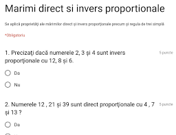 2) trei numere sunt direct proporţionale cu 0,25; Invatamate Marimi Direct Si Invers Proportionale Facebook