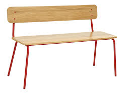 Hester Bancs Rouge Bois Zitbank Bank Kruk