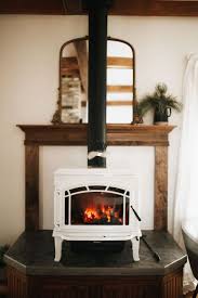 The White Woodstove Wood Burning Stoves Living Room Home Fireplace Living Room Wood