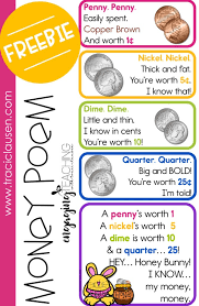 The initial focus is on numbers and counting followed by arithmetic and concepts related to fractions, time, money, measurement and geometry. Money Poem And Test Freebie Traci Clausen Engaging Teaching