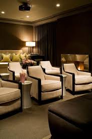 Gorgeous Home Theatre Love The Raised Platform For The Sofa And The Individual Chairs Which Can Be Rearranged Int Home Theater Design Home Home Theater Rooms