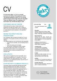 Label your cv files with your name, the application date, and the job you're applying for. Cv And Job Application By Rekry Turun Yliopiston Tyoelamapalvelut Issuu