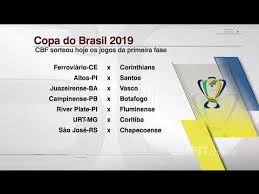 Mais da copa do brasil sportv vai transmitir jogos da copa do brasil para o país todo a partir das oitavas de final, todas as partidas da competição terão transmissão para o brasil inteiro Tabela Copa Do Brasil 2019 Youtube