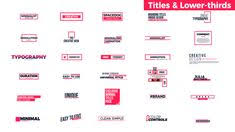 These lower thirds all animate and function natively in adobe premiere pro cc. 40 Titles Ideas Title Design Lower Thirds Typography