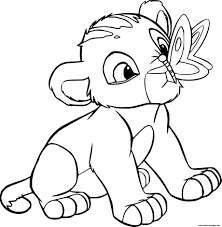 This is a picture of nose to color or paint online from your browser without having to download or install anything, is absolutely. A Butterfly On Simbas Nose Coloring Pages Printable