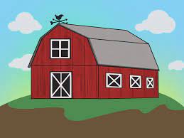 The standard barn shell can include a single level, a loft or full second floor. How To Draw A Barn Barn Drawing Red Barn House Red Barn