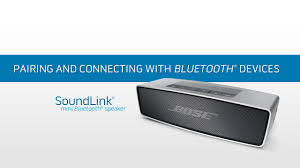 Bose How To Pair And Connect The Bose Soundlink Mini Bluetooth Speaker With An Iphone Or Ipad Youtube