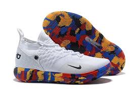 Cheap Nike Kd 11 Ncaa March Madness White Multi Color Kd Shoes White Basketball Shoes Nike Basketball Shoes