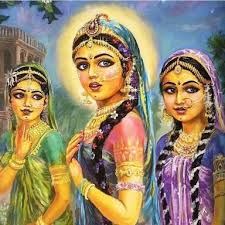 Image result for Krishna radha on the bank of river yamuna