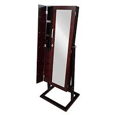 Pittstown jewelry armoire with mirror is availablke at a discounted price, $279.99, sourced from three posts brand. Double Doors Mirrored Jewelry Cabinet With Picture Frame Zen Merchandiser