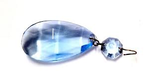 Vintage Light Blue Chandelier Crystal Teardrops 2 Blue Etsy In 2020 Crystal Chandelier Blue Chandelier Vintage Lighting