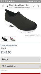 Drew Shoe Blast Black 12 5 E Wide 144 95 The