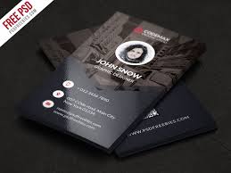 This free business card template is made with photoshop and comes in psd format for easy editing of text and backgrounds with smart object. Modern Business Card Free Psd Template Business Card Psd Modern Business Cards Photography Business Cards Template