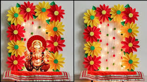 Let's check out some innovating ganpati decoration ideas for home using exclusive items from across india and welcome siddhivinayak in new style. Ganpati Decoration Ideas At Home Ganesh Chaturthi Decoration Ideas Easy Paper Flowers Decoration Youtube